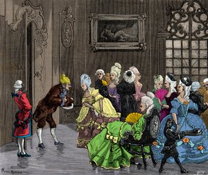 Joseph Balsamo, genannt Alessandro Graf von Cagliostro, empfangen vom Adel in Versailles um 1750 von Anonymous Anonymous