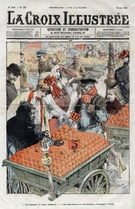 Die Orangenhändler (La Valence) in Paris im Jahr 1905 - Titelblatt von „La-Croix-Illustrée“ von 1905 von Anonymous Anonymous