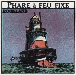 Lichtsignale: Rockland-Leuchtturm. Anonyme Illustration von 1925. Private Sammlung.
