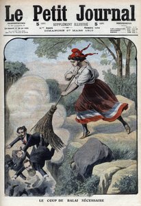 Marianne gibt den notwendigen Besen gegen Liquidatoren, Händler und Sänger (Marianne und die Skandale der 3. Republik) - „Le Petit Journal“ vom Samstag, 27. März 1910 von Anonymous Anonymous
