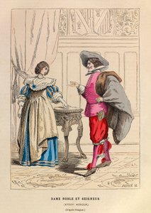 Adliger und Adlige im Kostüm des 18. Jahrhunderts - private Sammlung