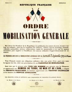Mobilmachungsbefehl in Frankreich am 02. September von Anonymous Anonymous