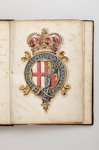Orden des Hosenbandes: Buch der Statuten, das Charles Fitzroy, Herzog von Grafton gehörte - Königliche Wappen der Hannoveraner von 1714 bis 1801 von Anonymous Anonymous