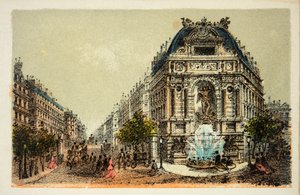 Paris 1874: Der Saint-Michel-Brunnen, Private Sammlung