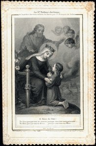 Andachtsbild: Heilige christliche Kindheit, oder das Gebet der wahren Kinder Mariens, von Franz von Sales von Anonymous Anonymous