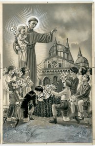 Andachtsbild: der heilige Antonius von Lissabon (Druck)