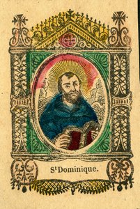 Andachtsbild: Heiliger Dominikus, Gründer des Dominikanerordens (Epinal-Druck)