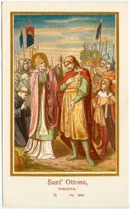 Andachtsbild: Heiliger Othon I. Bischof von Bamberg (Gravur) von Anonymous Anonymous