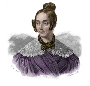 Porträt von Mademoiselle Didion (Barbe Francoise Madeleine Didion) (1798-1836) in „Portraits et histoire des hommes utile: hommes et femmes de tous pays et de tous conditions, qui ont acquis des droits à la reconnaissance des hommes“