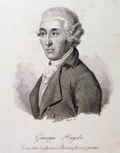 Porträt des österreichischen Komponisten Joseph Haydn (1732-1809) Gravur. 19. Jahrhundert, Privatbesitz