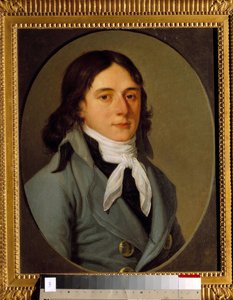 Porträt von Camille Desmoulins (1760-1794), Publizist und Politiker. Anonymes Gemälde