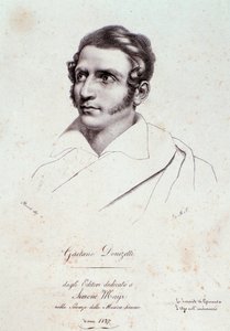 Porträt von Gaetano Donizetti (Gravur) von Anonymous Anonymous