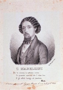 Porträt des italienischen Komponisten Teodulo Mabellini (1817-1897)