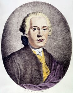 Porträt von Johan Adolf Hasse (1699-1783) Barockkomponist, Gravur des 18. Jahrhunderts, private Sammlung von Anonymous Anonymous