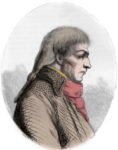 Porträt von Joseph Le Bon (1765-95) französischer Politiker - Porträt von Guislain Francois Joseph Le Bon (1765-1795), französischer Revolutionär - Gravur von 1863 in „The Red Book - Histoire De L