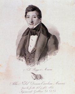 Porträt von Ruggero Manna (Gravur)