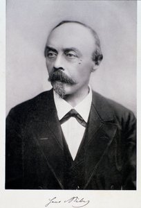 Porträt des deutschen Dirigenten und Pianisten Hans von Bülow (s/w Foto)