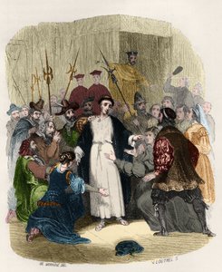 Johannes von Avila (1499-1569) beschuldigt der Häresie durch die Inquisition im 16. Jahrhundert. Illustration in „Mysterien der Inquisition und andere Geheimgesellschaften Spaniens“ von Victor de Fereal, Suberwick, Manuel Galo de Cuendias. von Anonymous Anonymous