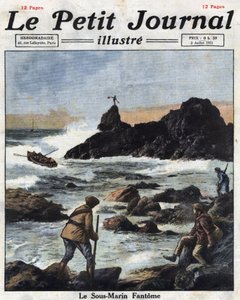 Sinn Féiners (Sinn Féiners), Mitglieder des politischen Arms der Irischen Republikanischen Armee (IRA) in Irland, gehen an Bord von Booten, um sich heimlich mit Waffen und Munition aus den USA zu versorgen. Illustration aus „Le petit journal“ von Anonymous Anonymous