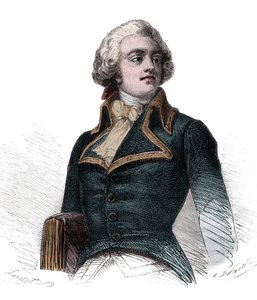 Der Graf Louis Marie de Narbonne-Lara (Narbonne Lara) (1755-1813) Graf und französischer General - Gravur in „Histoire des Girondins“ von Alphonse de Lamartine (1790-1869) 1865-1866 - Private Sammlung