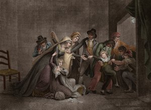Der Dauphin wird von seiner Mutter getrennt - Trennung von Ludwig XVII. und Marie-Antoinette von Österreich (1755-1793), Königin von Frankreich, im Gefängnis des Tempels am 3. Juli