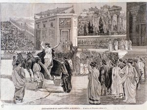 Die Ankunft von Deianira, aus dem Stück Dejanira von Camille Saint-Saens, aufgeführt in der Arena von Beziers im Jahr 1898