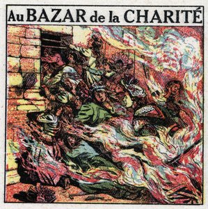 Der Kinematograph: das Feuer des Kinos des "Bazar de la Charité" forderte 1897 in Paris über 100 Tote. Anonyme Illustration von 1925. Private Sammlung.
