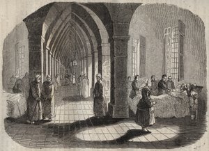 Das Krankenhaus des Straflagers von Rochefort im 19. Jahrhundert. Gravur in 