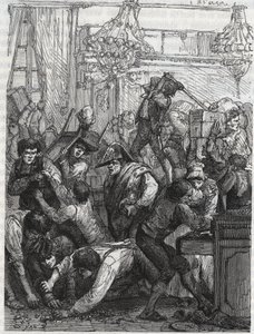 Diebstahl der Möbelwache (heutiges Hotel de la Marine, Place de la Concorde) - Diebstahl in der Woche vom 11. bis 17. September 1792 durch eine Bande, die von Paul Miette beauftragt wurde, einen Teil der Diamanten im Hotel du Garde-Meuble de la Couronne, P von Anonymous Anonymous