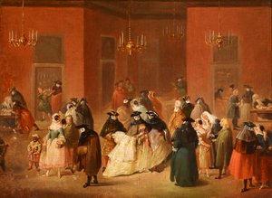 Thema vom venezianischen Karneval, Spielhaus (Il Ridotto) von Anonymous Anonymous