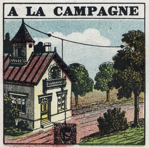 Drahtlose Telefonie: auf dem Land. Anonyme Illustration von 1925. Private Sammlung.