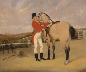 James Taylor Wray von der Bedale Hunt mit seinem Falben
