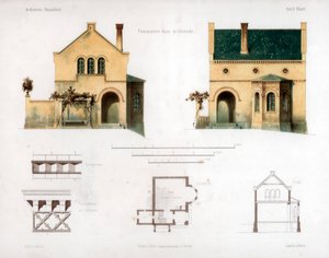 Entwurf für ein Haus in Glienicke, Deutschland, um 1850