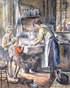 Beim Abwasch helfen, 1975 von Anthea Durose
