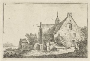 Dorfkirche am Wasser von Anthonie Waterloo