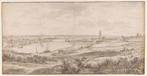 Ansicht von Rhenen aus dem Osten von Anthonie Waterloo
