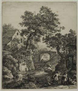 Landschaft mit Zipphorah und ihrem Sohn, aus Sechs Landschaftsmotiven aus dem Alten Testament