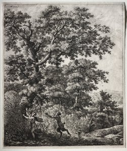 Sechs große aufrechte Landschaften mit Szenen aus Ovids Metamorphosen: Pan und Syrinx