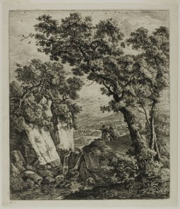 Tobias und der Engel, aus sechs Landschaftsmotiven aus dem Alten Testament
