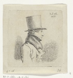 Mann mit hohem Hut von Anthonie Willem Hendrik Nolthenius de Man