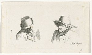Zwei Männer mit Hüten von Anthonie Willem Hendrik Nolthenius de Man