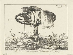 Rad auf einem Pfahl von Anthonie Willem Hendrik Nolthenius de Man