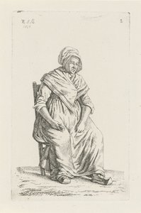 Sitzende Bäuerin aus Wallonien (Serie: Bauern und Bäuerinnen aus dem Vereinigten Königreich der Niederlande)