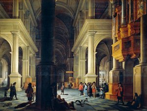 Innenraum eines Tempels, von Anthonie De Lorme (ca. 1610-1673) von Anthonie de Lorme