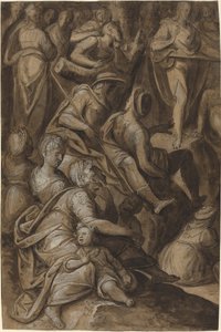 Johannes der Täufer predigt von Anthonie van Blocklandt