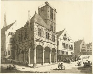 Das Alte Rathaus von Amsterdam von Anthonie van den Bos