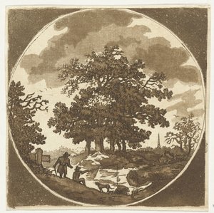 Landschaft mit Angler