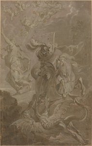 Sankt Georg und der Drache von Anthonis Sallaert