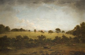 Tabley: Der Park mit einem entfernten Blick auf das Haus
