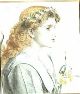 Mai, 1902 (Buntstift) (eines von 4) von Anthony Frederick Augustus Sandys